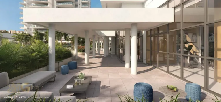 Lounge pilotis no condomínio Lindenberg Ibirapuera Paraíso