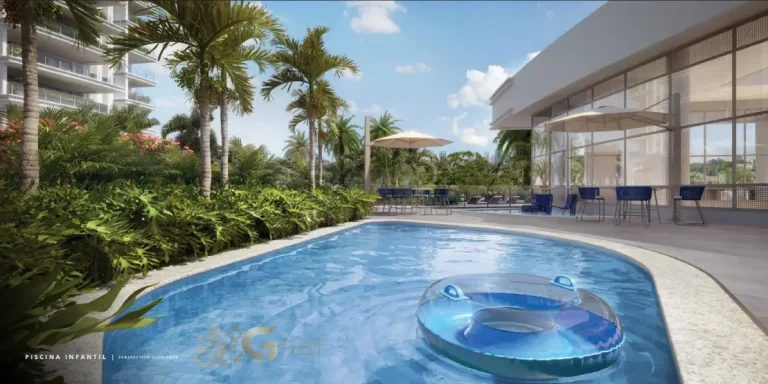 Piscina infantil no condomínio Lindenberg Ibirapuera Paraíso