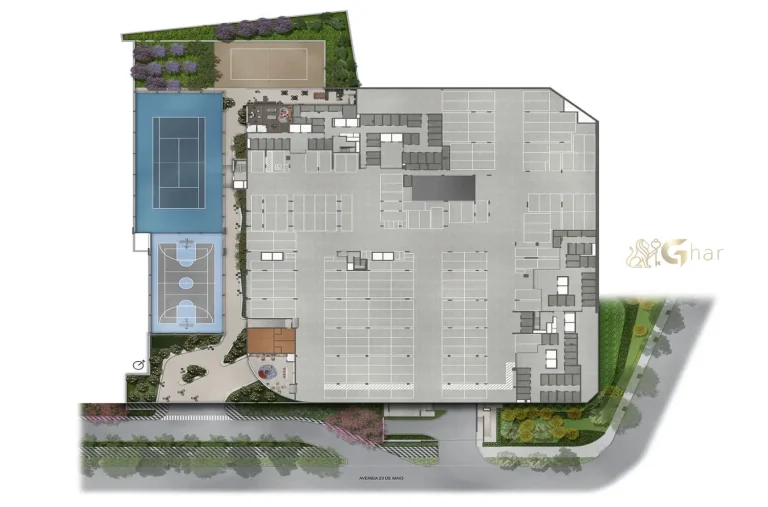 Planta de implantação do subsolo do Lindenberg Ibirapuera no Paraíso