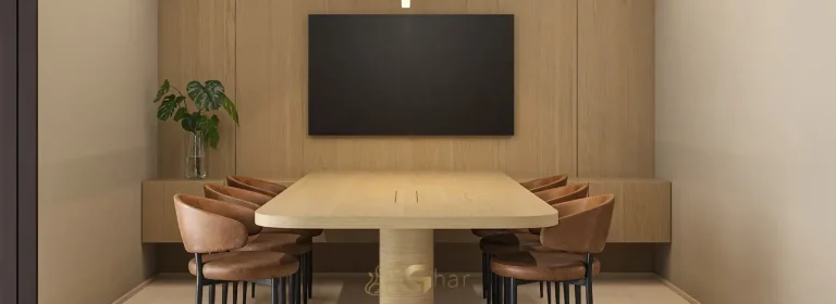 Sala de reunião do Lindenberg Moema em condomínio de alto padrão