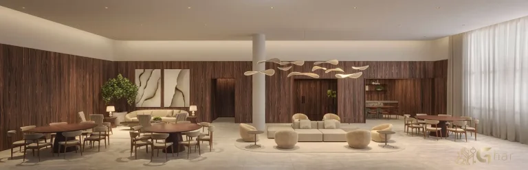 Área de eventos com salão de festas no Lindenberg Moema em Moema