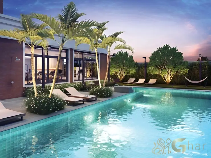 Piscina do condomínio Lindenberg Reserva Itaim com design sofisticado no Itaim Bibi em São Paulo