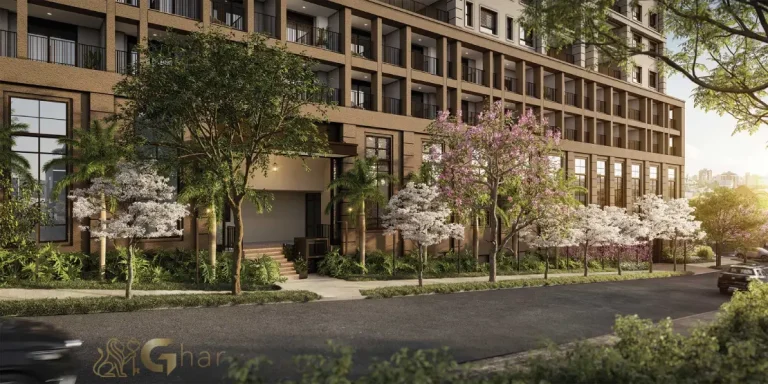 Detalhe da portaria do Lindenberg Reserva Paraíso em condomínio de alto padrão no Paraíso