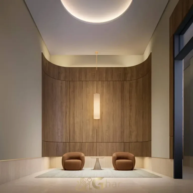 Detalhe do hall social do Lindenberg Reserva Paraíso em condomínio de alto padrão no Paraíso