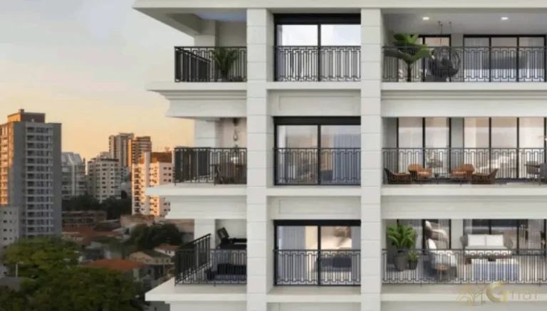 Fachada com varandas do condomínio Lindenberg Vila Mariana