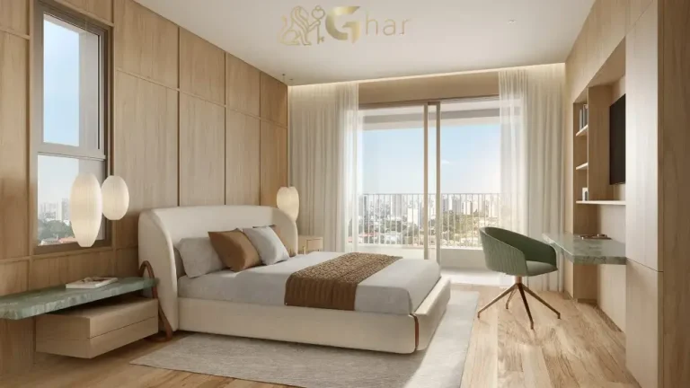 Suíte master do apartamento decorado de 270 m² no Lindenberg Vista Alto de Pinheiros