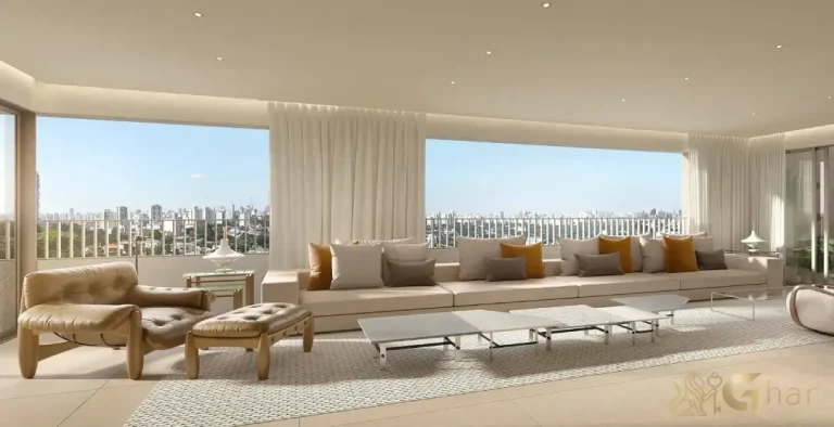 Living do apartamento duplex decorado de 536 m² no Lindenberg Vista Alto de Pinheiros