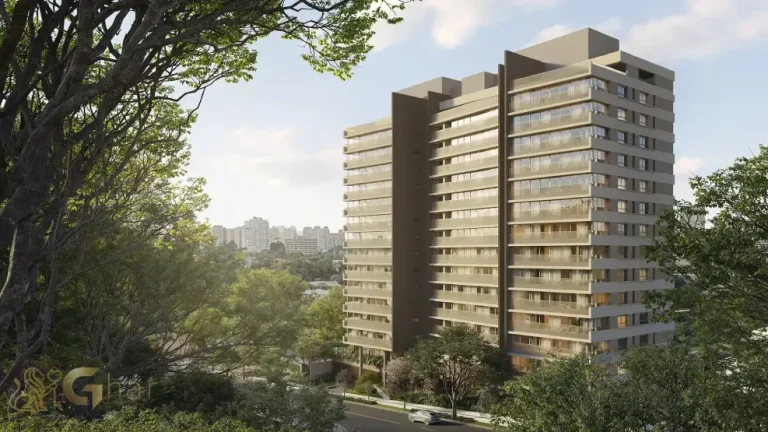 Fachada do Lindenberg Vista Alto de Pinheiros com arquitetura contemporânea