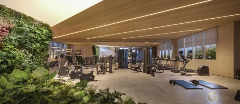 Academia fitness do Lindenberg Vista Brooklin equipada com aparelhos modernos