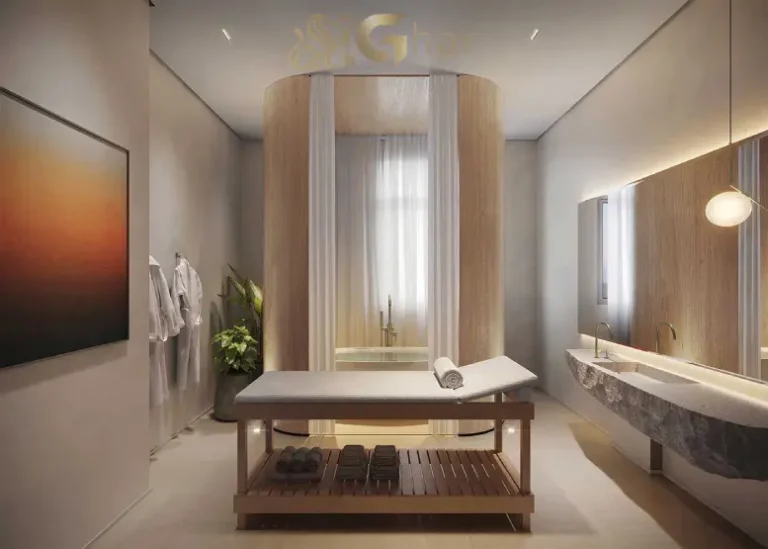 Sala de massagem do Lindenberg Vista Brooklin com ambiente relaxante e sofisticado