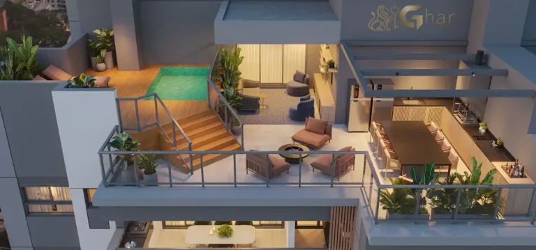 Terraço da penthouse decorada de 208 m² no MAC Campo Belo