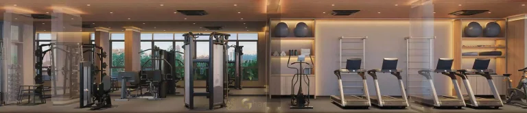 Academia fitness do MAC Campo Belo equipada para treinos completos no condomínio