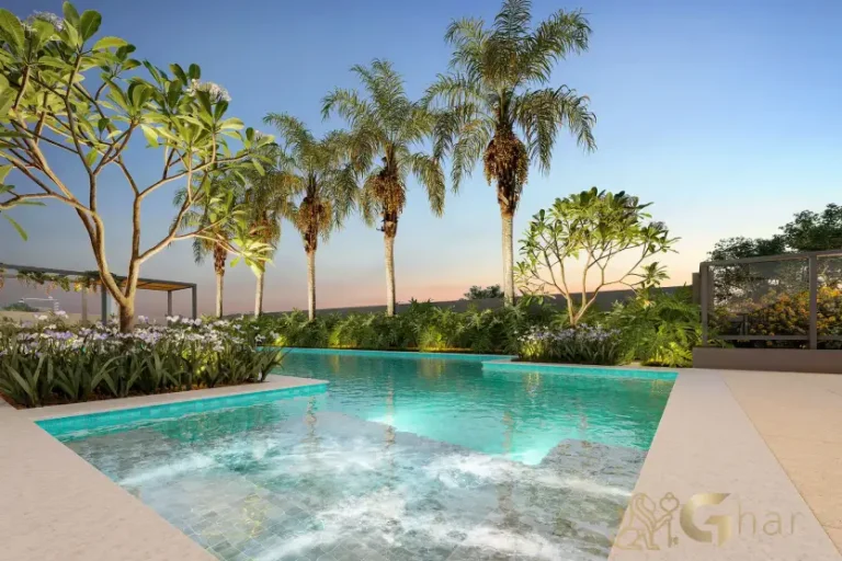 Spa externo do MAC Campo Belo integrado à área da piscina