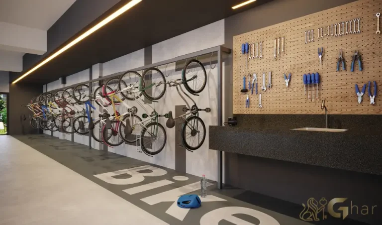 Bicicletário do MAC Ibirapuera em Moema com espaço para bicicletas e estrutura moderna