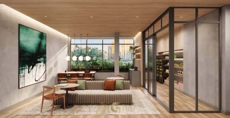 Espaço coworking do MAC Ibirapuera em Moema para trabalho e estudos