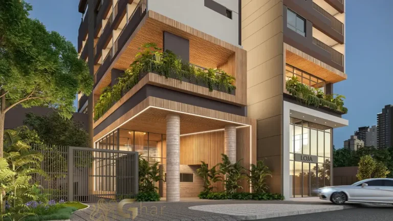 Fachada da portaria do MAC Ibirapuera em Moema com acesso elegante