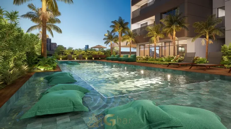 Piscina descoberta do MAC Ibirapuera em Moema com área de solário