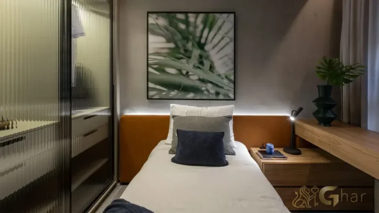 Quarto do apartamento decorado de 93 m² no MAC Pinheiros