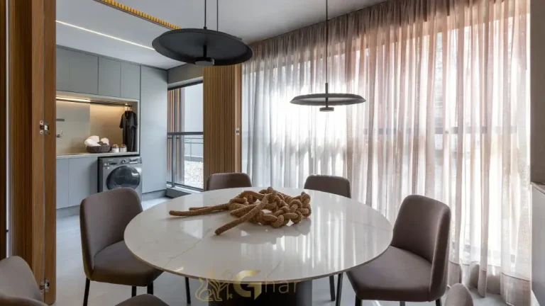 Terraço integrado do apartamento decorado de 93 m² no MAC Pinheiros