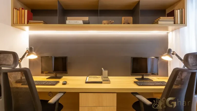 Escritório do apartamento decorado de 92 m² no Máden Vila Madalena