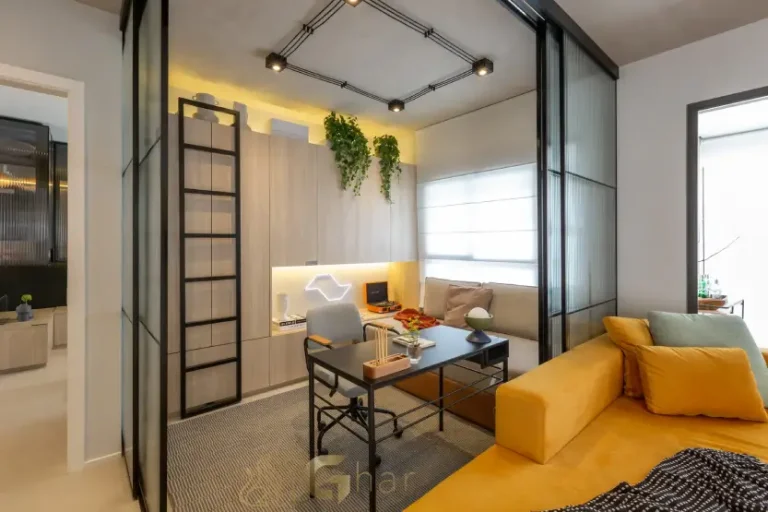 Quarto planejado do apartamento decorado de 68 m² no Máden Vila Madalena