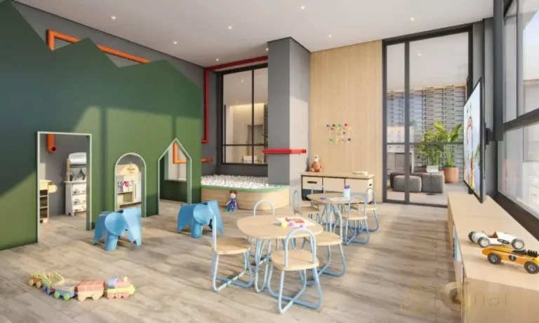 Brinquedoteca do condomínio Máden Vila Madalena com espaço lúdico para crianças