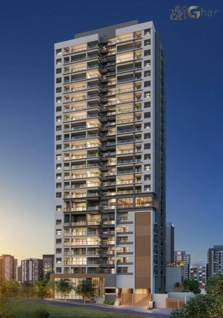 Fachada do condomínio Máden Vila Madalena na Vila Madalena, São Paulo