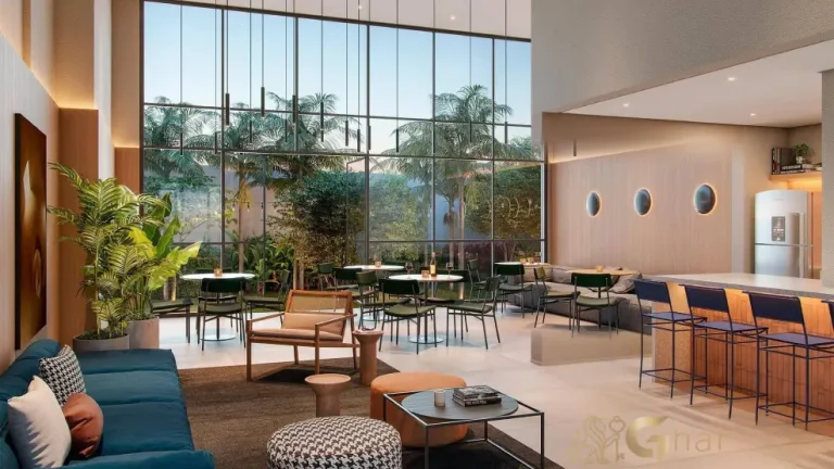 Salão de festas do condomínio Máden Vila Madalena para eventos e confraternizações