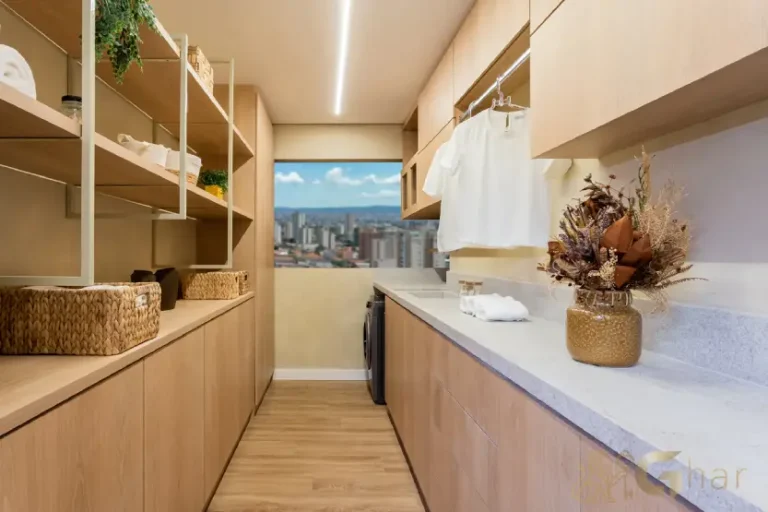 Área de serviço do apartamento decorado de 128 m² no Madre 914 Mooca