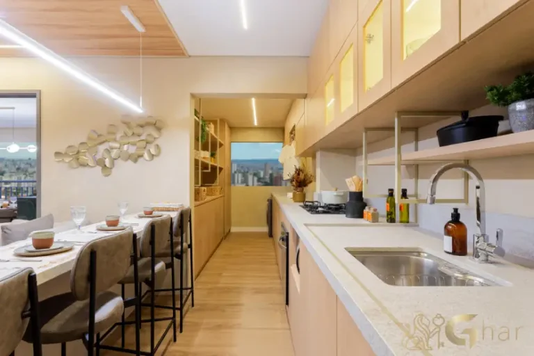 Cozinha do apartamento decorado de 128 m² no Madre 914 Mooca