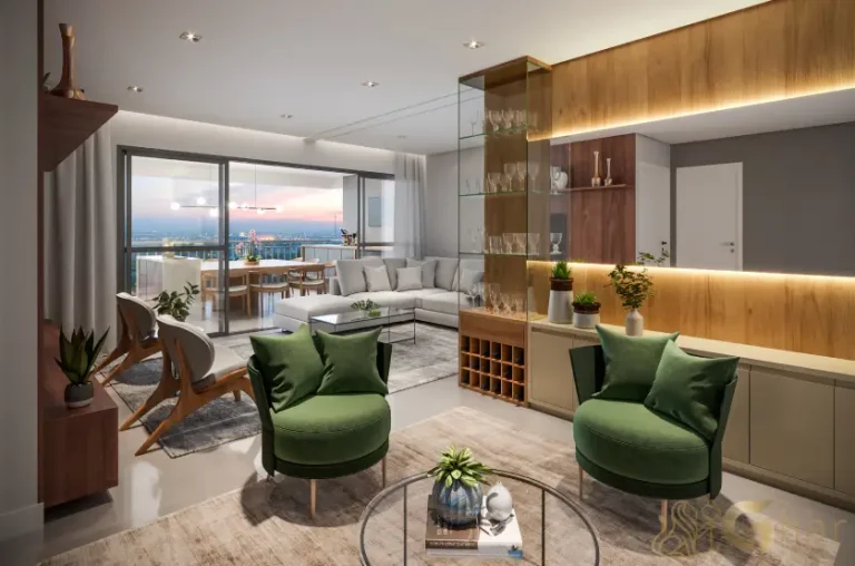 Living do apartamento decorado de 102 m² no Madre 914 Mooca