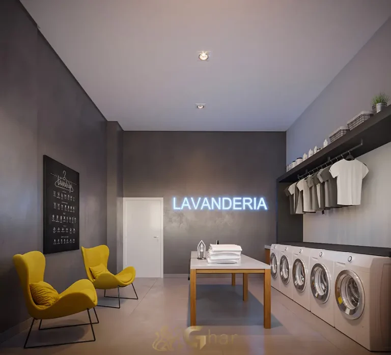 Lavanderia do condomínio Madre 914 Mooca com espaço funcional e moderno