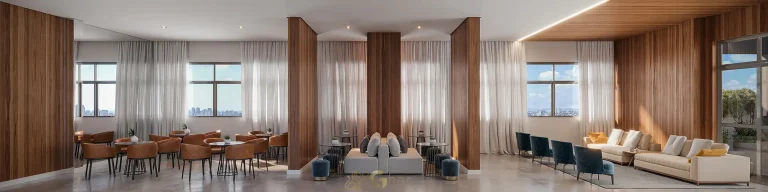 Salão de festas do Madre 914 Mooca com espaço elegante para eventos e confraternizações