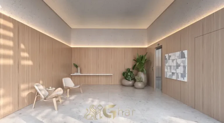 Hall de entrada do condomínio Monã The Grand Lodge em Moema