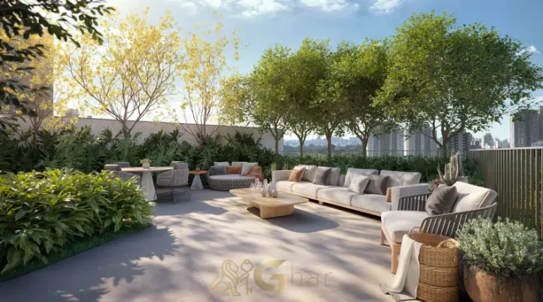 Área verde da torre garden do Monã The Grand Lodge em Moema