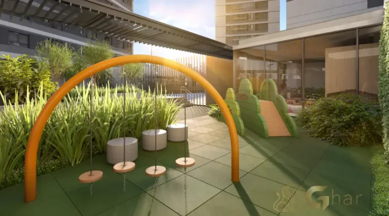 Parquinho infantil do condomínio Monã The Grand Lodge em Moema