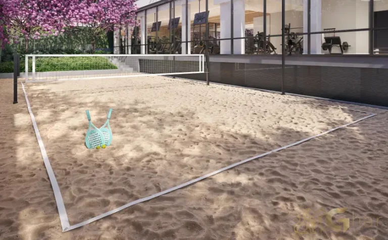 Quadra de beach tennis do condomínio Monã The Grand Lodge em Moema