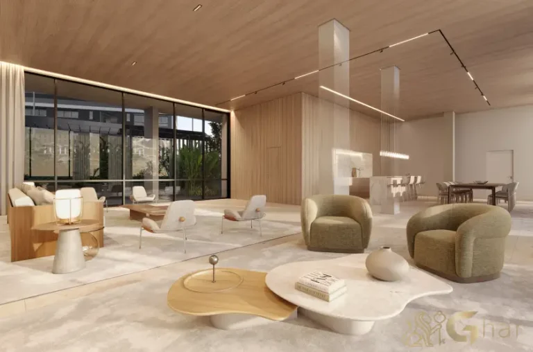 Salão de festas do condomínio Monã The Grand Lodge em Moema