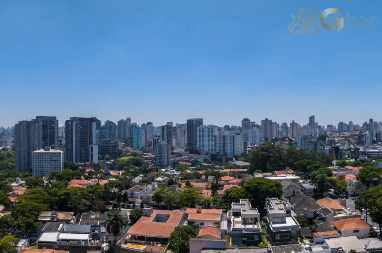 Vista do 14º andar do condomínio Monã The Grand Lodge em Moema