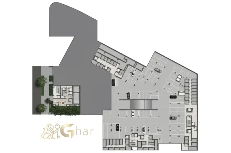 Planta de implantação do 2º subsolo do condomínio Monã The Grand Lodge