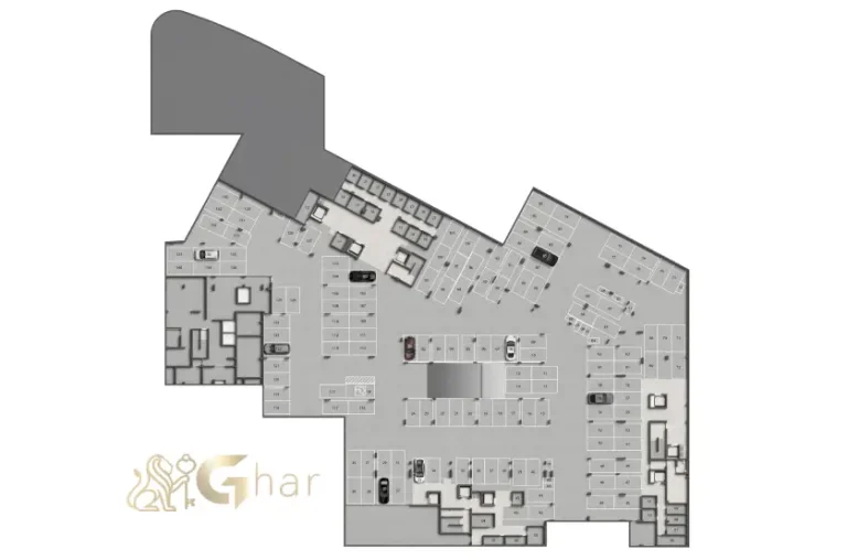 Planta de implantação do 3º subsolo do condomínio Monã The Grand Lodge