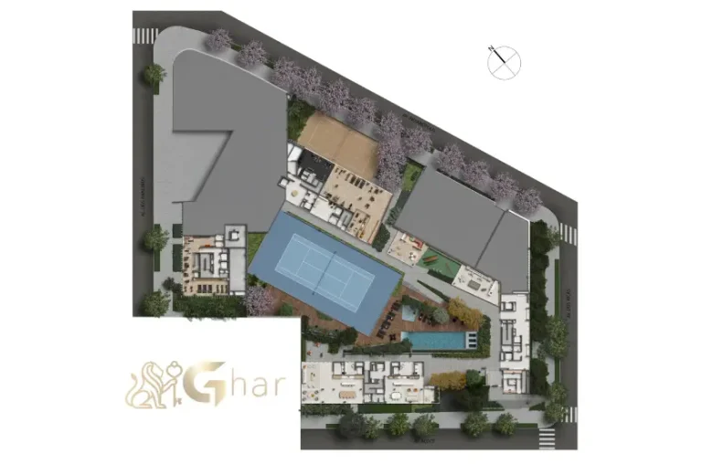 Planta complementar de implantação do lazer do Monã The Grand Lodge