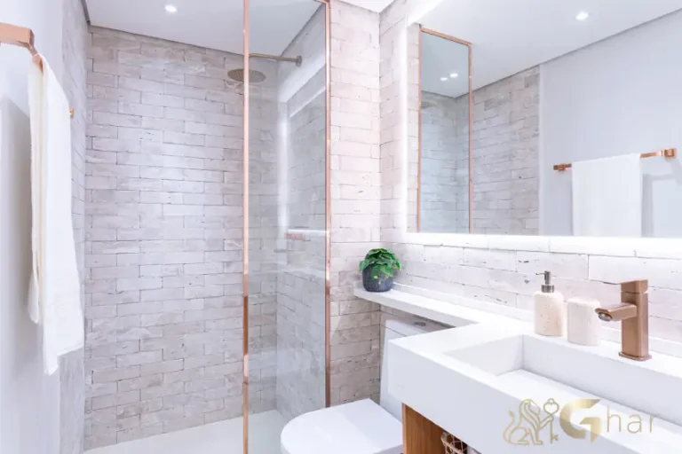 Banheiro da suíte do apartamento decorado de 94 m² no Oásis Condomínio Clube