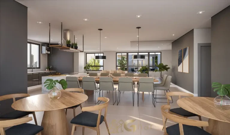 Espaço gourmet do Oásis Condomínio Clube na Vila Guilhermina em São Paulo