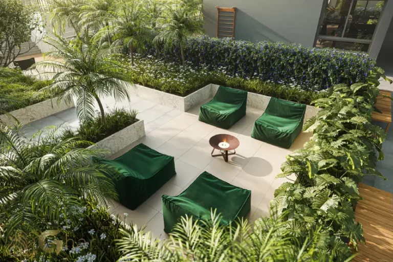 Espaço zen do Oásis Condomínio Clube na Vila Guilhermina