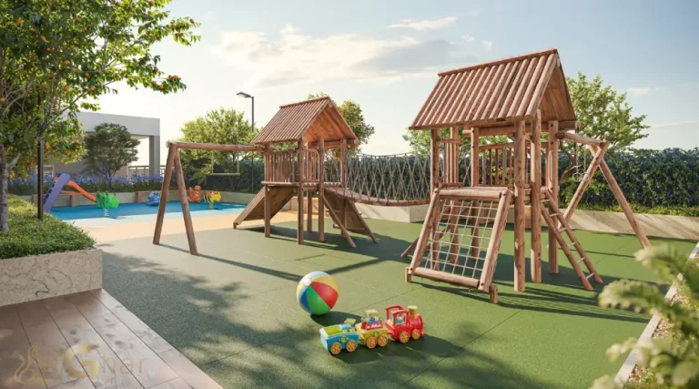 Playground infantil do Oásis Condomínio Clube na Vila Guilhermina