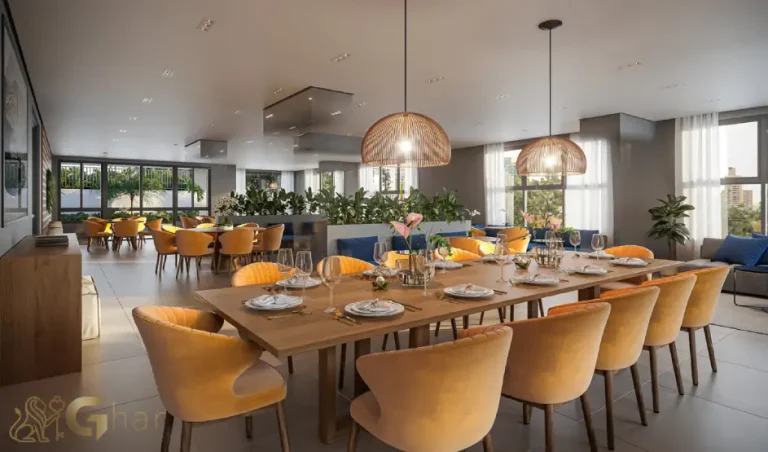 Salão de festas com churrasqueira do Oásis Condomínio Clube na Vila Guilhermina