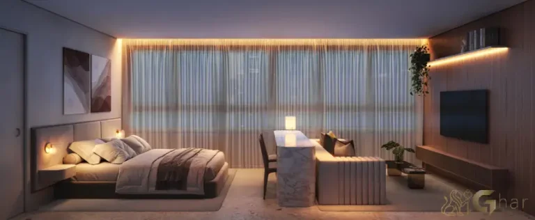 Apartamento studio decorado do Okena Moema Suítes em Moema