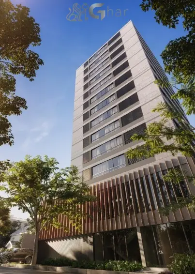 Fachada do Okena Moema Suítes em Moema São Paulo