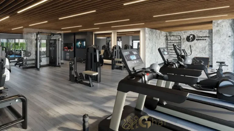 Academia de alto padrão do condomínio Park Lane Ibirapuera com equipamentos modernos e design sofisticado